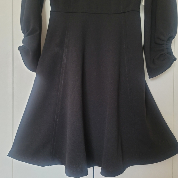 NWT Lark & Ro Solid Black Midi Dress Size 6 - Picture 3 of 11